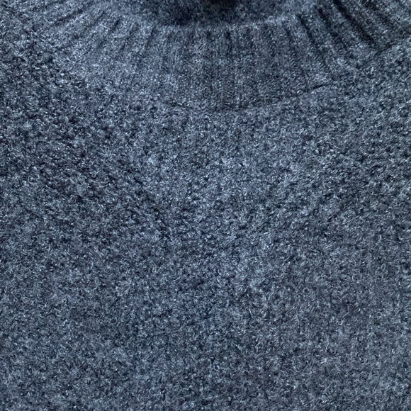 MARKET & SPRUCE NOVELTY STITCH CHUNKY CREWNECK DARK GREY SOFT SWEATER 🌟NWT🌟 - Picture 6 of 16